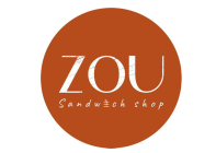 Logo ZOU Sandwich Shop, cercle orange.