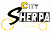 Logo City Sherpa noir et jaune stylisé